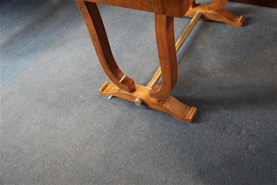 An Art Deco figured walnut folding occasional table, W.3ft D.2ft H.2ft 3in.